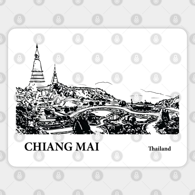 Chiang Mai Thailand Magnet by Lakeric